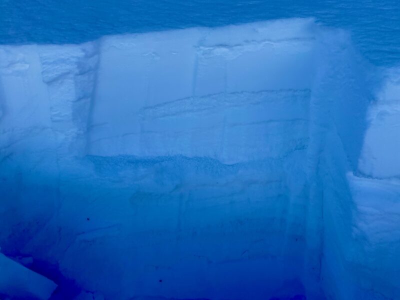 multiple graupel layers found under a cliff band on a north aspect at 11,900'