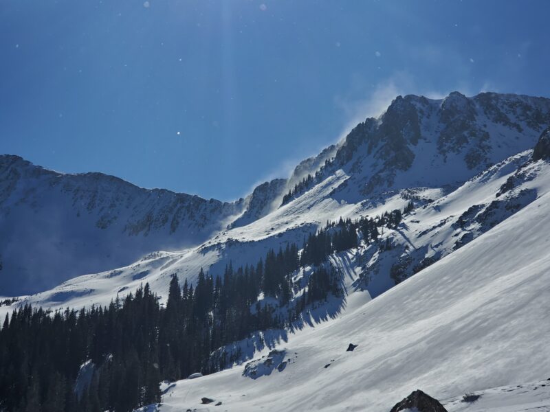 Wasn't hard to spot why the skiing wasn't so great. Strong winds continue to build hard slabs in the alpine.