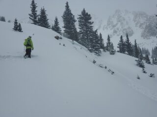Avalanche intentionally triggered from where I'm standing
