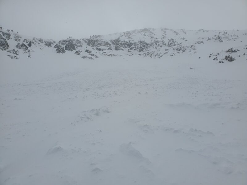 Natural Avalanche on Sin Nombre Peak (North Aspect Above Treeline) that likely occurred early this morning between 7 - 8 am when we had 2