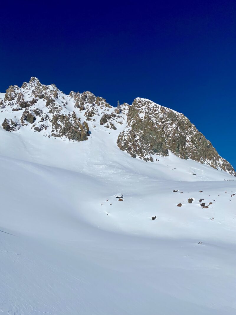 SE aspect on the backside of the East facing ridgeline off of Lake Fork Peak