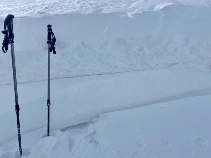 Another photo of the crown in Long's Canyon that failed on facets below a thick hard slab