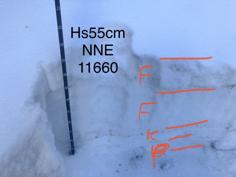 Quick pit near top of ridge