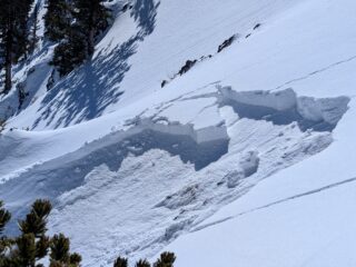 Feb 19, 2025: Human-triggered persistent slab avalanche that failed on depth hoar. East aspect near treeline. This slope has been continually wind-loaded over the last few days.