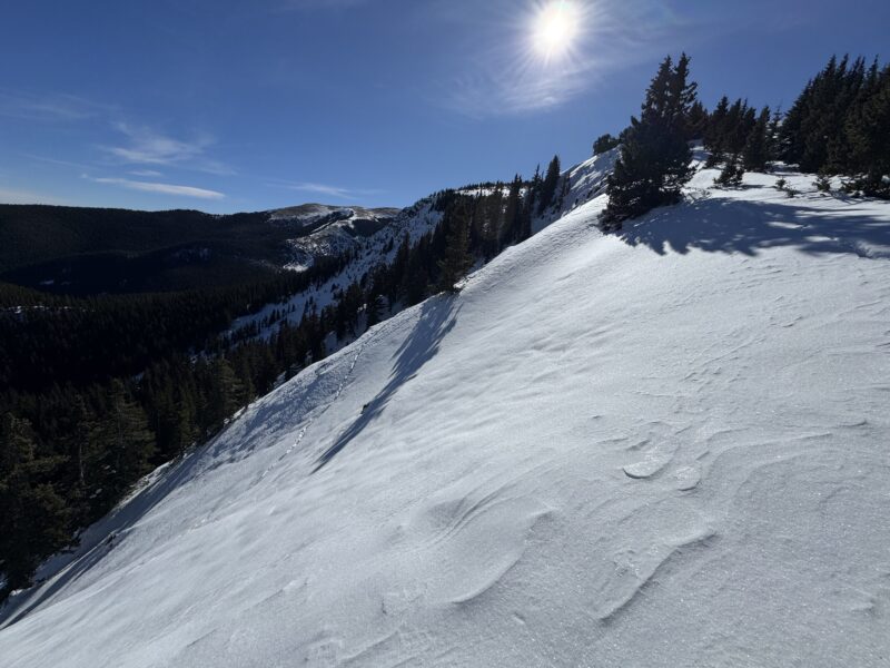 There's still some evidence of the slabs that formed over last weekend, but they've quickly deteriorated (faceted) during this high pressure period.