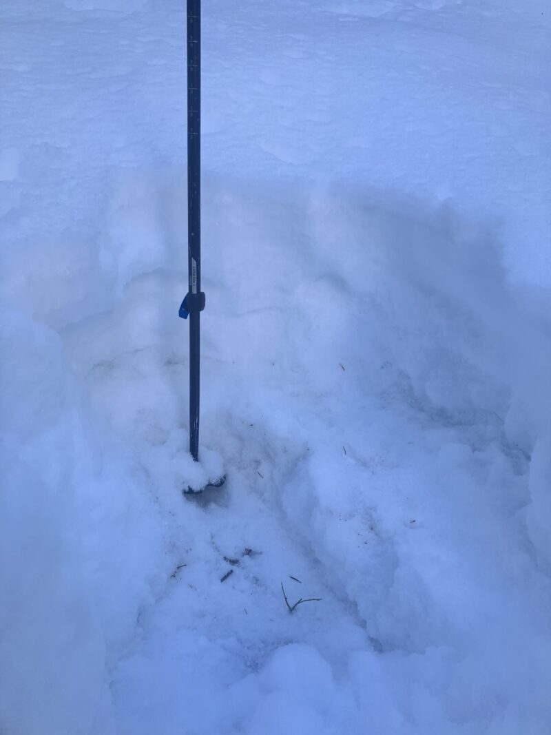 Storm snow on top of basal facets