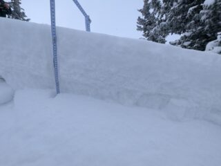 Crown photo of the avalanche we triggered today.