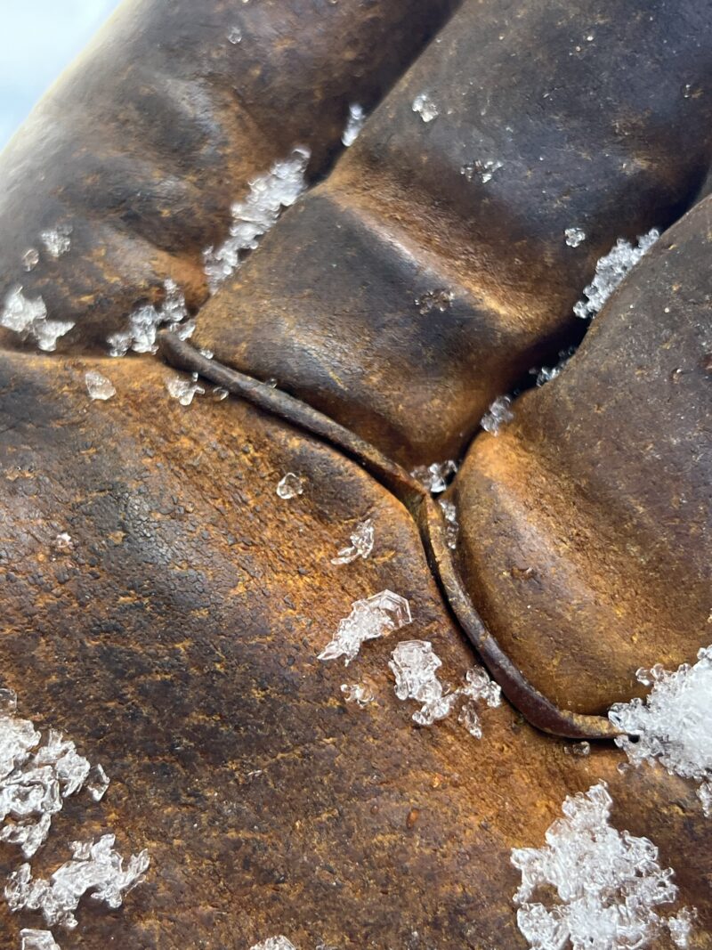 Large striated crystals